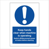 MA970 Keep Hands Clear When Machine Is Operating Switch Off
