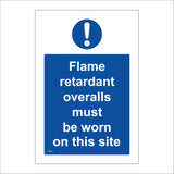 MB070 Flame Retardant Overalls Must Be Worn On This Site
