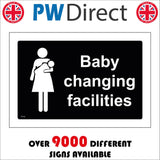 TS144 Baby Changing Facilities White On Black