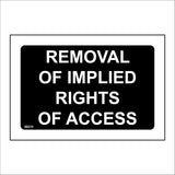SE210 Removal Of Implied Rights Of Access