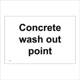 CS248 Concrete Wash Out Point Sign