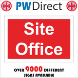 CS715 Site Office White On Red