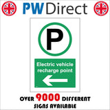 TR814 Electric Vehicle Recharge Point Left Arrow