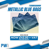 715mm x 600mm (28 x 23.5")Metallic Blue Mailing Bags Strong Poly Postal Post Self Seal Packaging 500 Bags