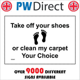 GG441 Take Off Your Shoes Or Clean Carpets Your Choice