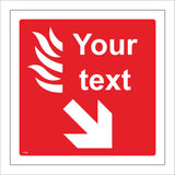 FI366 Your Text Flames Diagonal Right Down Arrow Custom