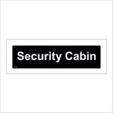 SE185 Security Cabin White Onn Black Plaque
