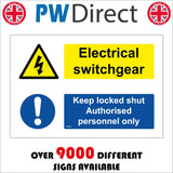 MU366 Electrical Switchgear Keep Locked Shut Personnel Only