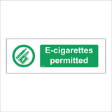 NS155 E-cigarettes Permitted White On Green