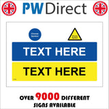 CC608 Text Words Symbol Choice Blue Yellow