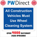 CS397 All Construction Vehicles Must Use Wheel Cleaning System