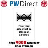 TR723 Farmyard Gate Closed All Times Country Code Livestock