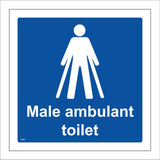 TS259 Male Ambulant Toilet White On Blue