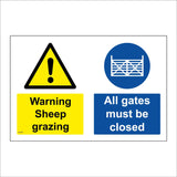 MU397 Warning Sheep Grazing All Gates Must Be Closed
