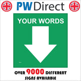 WM064C Your Words Down South Arrow Nature Trail Green Custom