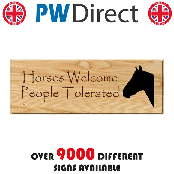 IN217 Horses Welcome People Tolerated