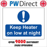 MA898 Keep Heater On Low At Night
