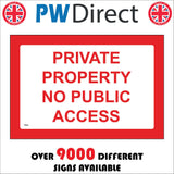 TR959 Private Property No Public Access