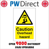 WT454 Caution Overhead Hazard