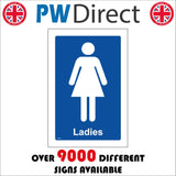 TS010 Ladies Toilet White On Blue