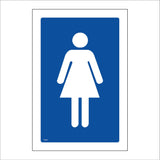 TS047 Female Toilet White On Blue