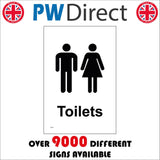 TS164 Male Female Toilets Black On White