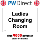 TS086 Ladies Changing Room Black On White