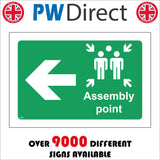 FS501 Fire Assembly Point Left Arrow