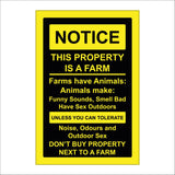 HU401 Farm Property Animals Countryside Humour Yellow Black