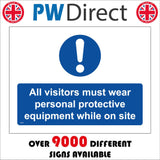 MB048 All Visitors Must Wear Personal Protective Equipment Site