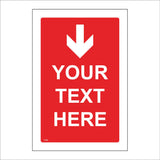 FI393 Your Text Here Down South Arrow Made To Order Custom