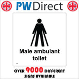 TS261 Male Ambulant Toilet Black On White