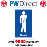 TS105 Gents Toilet White On Blue