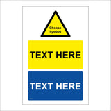 CC574 Your Text Words Yellow Blue Box