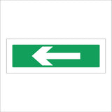 CS258 Arrow Pointing Left Sign with White Arrow Pointing Left