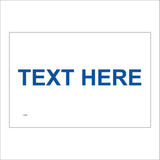 CC003B Text Here Blue Text Personalise Create Design Custom