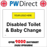 TS226 Disabled Toilet Baby Change Your Logo Personalise Create