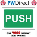 FS406 Push White On Green Door Access
