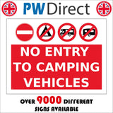 TR747 No Entry To Camping Vehicles
