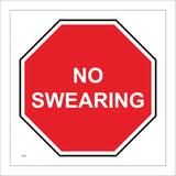 GG289 No Swearing Foul Language Four Letter Vulgar Coarse