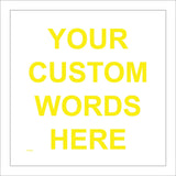 CC203J Yellow Text Words Design Pic Snap Custom Decorate