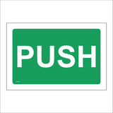 FS406 Push White On Green Door Access