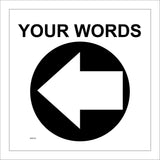 WM072A Circle Your Words Left West Custom Personalise Post Trail