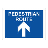 CS072 Pedestrian Route Up Sign with Arrow
