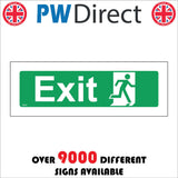 FS370 Fire Exit Running Man Customers Visitors