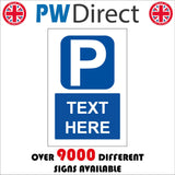 VE474 Parking Your Text Made To Order Custom Personalise