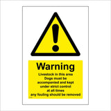 WT509 Warning Livestock In Area Dogs Kept Under Control