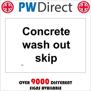 CS245 Concrete Wash Out Skip Sign