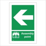 FS334 Fire Assembly Point Left Arrow Location Exit Emergency