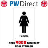 TS015 Female Toilet Black On White